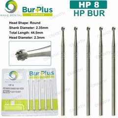 WAVE Dental Carbide Burs HP Surgical Burs Round For Straight Handpiece HP 2 4 8