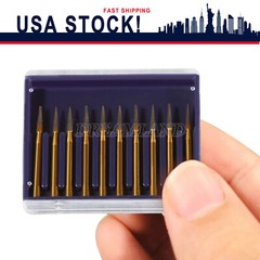 10 Pcs Dental Tungsten Carbide Trimming & Finishing Burs Drill Smooth FG 7901