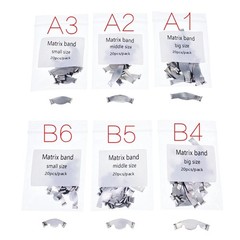 20Pcs/Pack Dental Metal Contoured Saddle Matrices Matrix Band With/Without Ledge