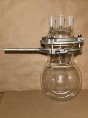 Pyrex Kontes 3000ml 2 Piece 3 Neck Flask & Handle