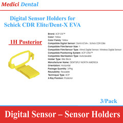 Dental X-Ray XCP-DS Schick CDR Elite Dent-X EVA+ Digital Sensor Holders 3/Pk