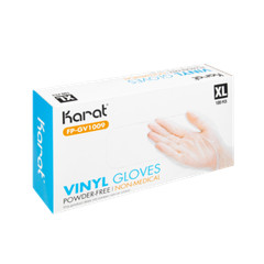 Karat Vinyl Powder-Free Gloves (Clear) – X-Large – 1,000 ct, FP-GV1009