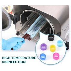 100 Pcs/Box Dental Instrument Hygienist Silicone Color Code Ring Band Circle L/S