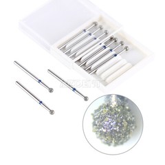 AZDENT Dental Diamond Round Burs For High Speed Handpiece Friction Grip 1.6mm