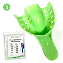 Grills Dentures Mold Mouth Impression Kit – 1lb Alginate + 12 Small Upper Trays