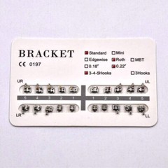 Dental Orthodontic Metal Brackets Braces .022 Hooks 345 Mini/Standard MBT/Roth