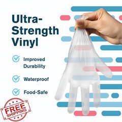 Ridex Vinyl Gloves Large 1000 Count Clear