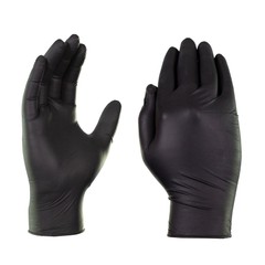 X3 Black Nitrile Industrial Disposable Gloves 3 Mil, Latex Free, Food-Safe, 200
