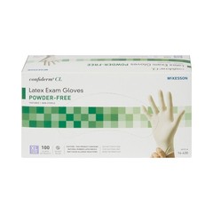 McKesson Confiderm Latex Exam Glove Standard Cuff Length X-LARGE 100 per Box