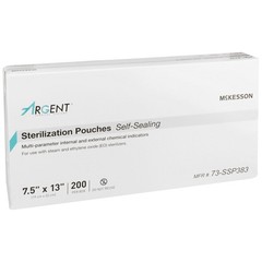 McKesson Argent Sure-Check Sterilization Pouch Transparent White 7-1/2 X 13