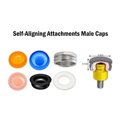 US 20Pcs Dental Overdenture Locator Implant Abutment Retention Cap Inserts Set