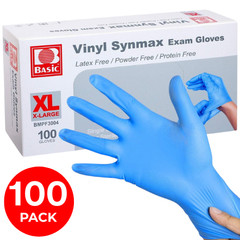 Synmax Disposable Examine Gloves Multipurpose Cleaning Powder Free Blue XL 100ct