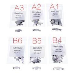 20Pcs/Pack Dental Saddle Contoured Metal Matrices Matrix Band / Springclip