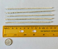 99.9%+ pure SILVER Anode / Cathode rough cut rod about: 7.5 g / 3mm dia X 5 in
