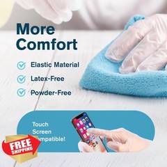 Ridex Clear Vinyl Gloves Small 1000 Count