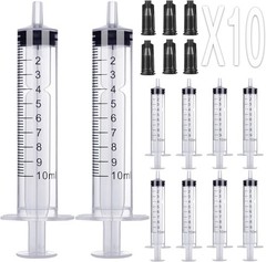 10 Pack 10ml Sterile Luer Slip Tip Syringes for Precise Measurements and Feeding