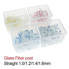 100 Pcs Dental Endo Quartz Fiber Post Straight/Screw Restorative Posts 1.0-1.8mm