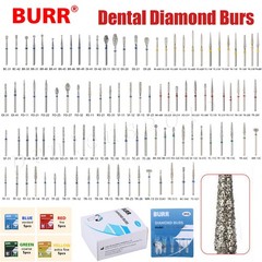100 Types Dental FG Diamond Burs For High Speed Handpiece Friction Grip 50pcs