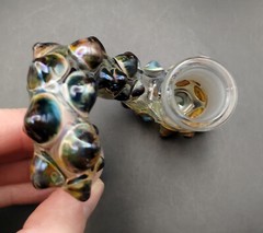 18mm Metallic (Green Exotic) Glass Drop Down Attachment Adapter