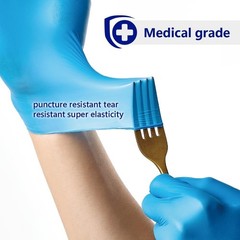 Nitrile Exam Gloves – 4 mil, Latex-Free, Powder-Free, Disposable, Blue, Medic…
