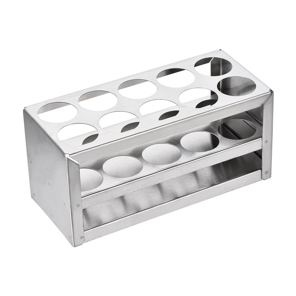 30 Holes 3 Layer Stainless Steel Test Tube Holder Rack for 26-29.5mm Tubes