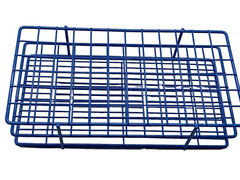 (2) 72-Place Blue Epoxy-Coated Steel Wire Centrifuge Test Tube Rack Fits 19mm