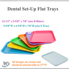 DENTAL SET-UP TRAY FLAT SIZE B (RITTER) , PLASTIC 13-3/8″ X 9-5/8″ X 7/8″, 275F