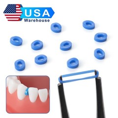 1000 Pcs Dental Separators Orthodontic Elastics Ties Teeth Gap Radio Opaque Blue
