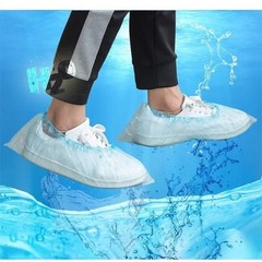 Disposable Non-Slip Shoe Covers (1000 Pairs) Blue Extra Large Non-Woven Durable