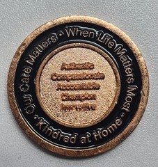 Vintage Kindred at Home Challenge Coin, Corporate Employee Recognition Medal