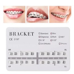 20Pcs/Pack Orthodontic Dental Mini Fake Braces Edgewise 022 Metal Brackets Brace