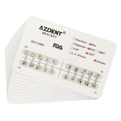 10 X Dental Orthodontic Bracket Brace Metal Mini/Standard MBT Roth.022 Hook 345
