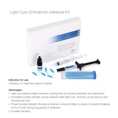 Dental Orthodontic Light Cure Adhesive Paste Acid Etchant Bonding Blue Glue Kits
