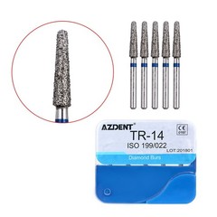 100Pcs Dental Diamond Burs High Speed Handpiece Friction Grip 20 Type FG AZDENT