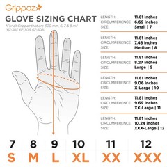 PIP Grippaz 8 Mil Nitrile Disposable Gloves, Fish Scale Grip, Blue, 3XL