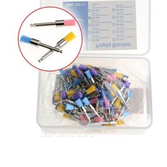 100pcs Dental Prophy Polishing Brushes Polisher Flat Type Colorful Nylon