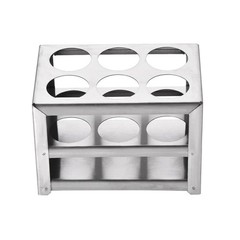 Stainless Steel Test Tube Holder Rack 6 Hole 3 Layer for 26-30mm Tubes