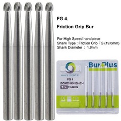 Wave Dental Carbide Bur High Speed Round FG 1/4 1/2 1 2 4 5 6 7 8 Friction Grip