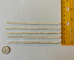 99.9%+ pure SILVER Anode / Cathode rough cut rod about: 7.5 g / 3mm dia X 5 in