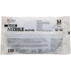 Black Nitrile Disposable Gloves Medium 30 Count Food Safe Puncture Resistant