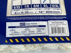U10: Pack of 100 North Chemsoft CS042W Gloves Size 9 Large