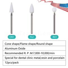 Dental White Stone Porcelain Resin Polishing Burs FG /Composite Finishing Burs