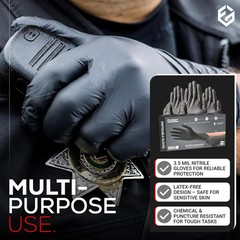 First Glove 3.5 Mil Black Nitrile – – Cleaning For
