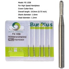 Wave Dental Carbide Burs Round Bur FG 330 1/4 2 6 8 557 High Speed Friction Grip