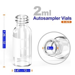 1000PCS 2ml HPLC GC Vials + Screw Caps+29*5.7mm Micro Vial Insert Plastic Spring