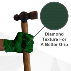 Green 8 Mil Nitrile Gloves X Large 100 Pack – Heavy Duty Mechanic Gloves, wit…