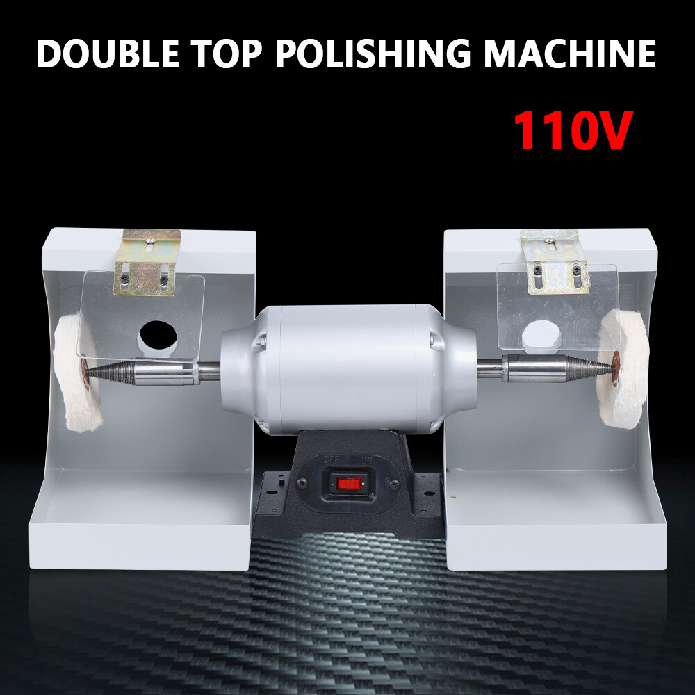 Dental Polisher Polishing Machine 110V Dual-Lathe Bench Buffing Jewelry Grinder