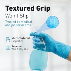 Raxwell Nitrile Gloves – Chemical Resistant Dishwashing Gloves – Textured Gri…