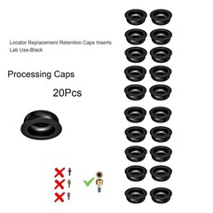 US Dental Locator Black Processing Replacement Male Inserts Caps Overdenture Set