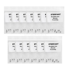 10XETERFANT Dental Ortho Bondable Lingual Buttons Round Base with Hole 10pc/pack